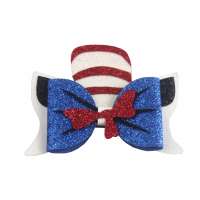 Cute little cat hair bows glitter fashion hair clip for teen girls